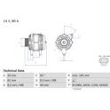 Dynamo / Alternator (Gereviseerd) BOSCH - 0 986 044 671
