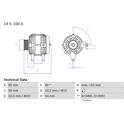 Dynamo / Alternator (Gereviseerd) BOSCH - 0 986 047 270