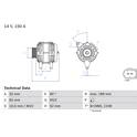 Dynamo / Alternator (Gereviseerd) BOSCH - 0 986 048 090