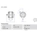 Dynamo / Alternator (Gereviseerd) BOSCH - 0 986 048 380