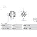 Dynamo / Alternator (Gereviseerd) BOSCH - 0 986 049 091