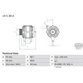Dynamo / Alternator (Gereviseerd) BOSCH - 0 986 049 151