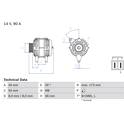 Dynamo / Alternator (Gereviseerd) BOSCH - 0 986 049 191