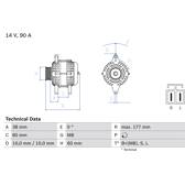 Dynamo / Alternator (Gereviseerd) BOSCH - 0 986 049 800