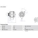 Dynamo / Alternator (Gereviseerd) BOSCH - 0 986 080 570