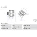 Dynamo / Alternator (Gereviseerd) BOSCH - 0 986 080 710
