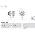 Dynamo / Alternator (Gereviseerd) BOSCH - 0 986 081 060