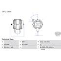 Dynamo / Alternator (Gereviseerd) BOSCH - 0 986 081 140