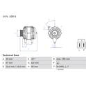 Dynamo / Alternator (Gereviseerd) BOSCH - 0 986 081 150