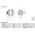 Dynamo / Alternator (Gereviseerd) BOSCH - 0 986 082 060