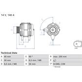 Dynamo / Alternator (Gereviseerd) BOSCH - 0 986 085 040