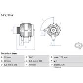 Dynamo / Alternator (Gereviseerd) BOSCH - 0 986 085 170