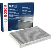 Bosch R2431 - Filtre d'habitacle anti-odeurs au charbon actif - filtre à poussière et à pollen BOSCH - 1 987 432 431