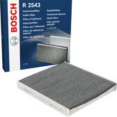 Bosch R2543 - Filtre d'habitacle anti-odeurs au charbon actif - filtre à poussière et à pollen BOSCH - 1 987 432 543