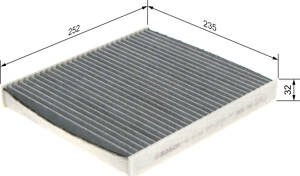 Filtre D'habitacle Bosch M2033 - Filtre à Poussière Et Pollen - Compatible Multiple Modèles VW/Audi