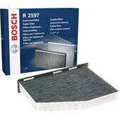 Bosch R2597 - Filtre d'habitacle anti-odeurs au charbon actif - filtre à poussière et à pollen BOSCH - 1 987 432 597