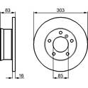 Brake disc set (2) BOSCH - 0 986 478 189
