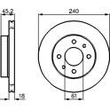 Brake disc set (2) BOSCH - 0 986 478 533