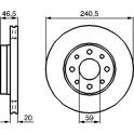 Brake disc set (2) BOSCH - 0 986 478 878