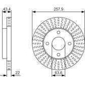 Brake disc set (2) BOSCH - 0 986 479 T66