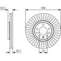 Brake disc (per unit) BOSCH - 0 986 479 W59
