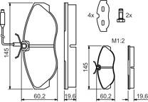 Front brake pad set
