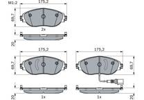 Front brake pad set