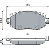 Front brake pad set BOSCH - 0 986 424 386