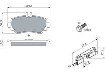 Front brake pad set