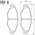 Front brake pad set BOSCH - 0 986 424 660