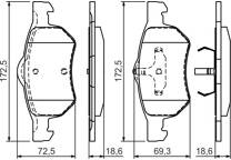 Front brake pad set