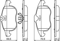 Front brake pad set