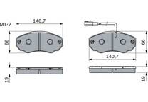 Front brake pad set