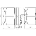 Front brake pad set BOSCH - 0 986 494 276