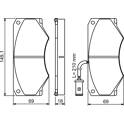 Front brake pad set BOSCH - 0 986 494 301