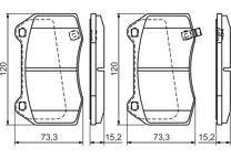 Front brake pad set