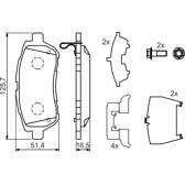 Front brake pad set BOSCH - 0 986 494 320