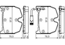 Front brake pad set