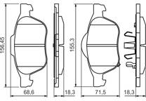 Front brake pad set