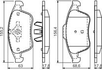 Front brake pad set