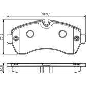 Front brake pad set BOSCH - 0 986 495 107