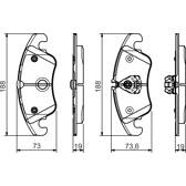 Front brake pad set BOSCH - 0 986 495 110