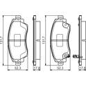 Front brake pad set BOSCH - 0 986 495 132