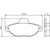 Front brake pad set BOSCH - 0 986 495 255