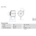 Generator (Omtillverkade) BOSCH - 0 986 034 861