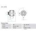 Generator (Wiederaufbereitet) BOSCH - 0 986 041 280