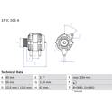 Generator (Wiederaufbereitet) BOSCH - 0 986 042 780