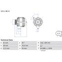 Generator (Omtillverkade) BOSCH - 0 986 044 490