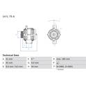 Generator (Omtillverkade) BOSCH - 0 986 048 781