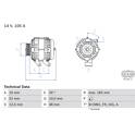 Generator (Omtillverkade) BOSCH - 0 986 080 440